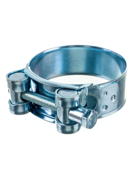 Силовой хомут Nord-Yada Д: 52-55 мм, Ш: 22 мм, Т: 1,2 мм, болт: М6х55, оцинкованная сталь 905994