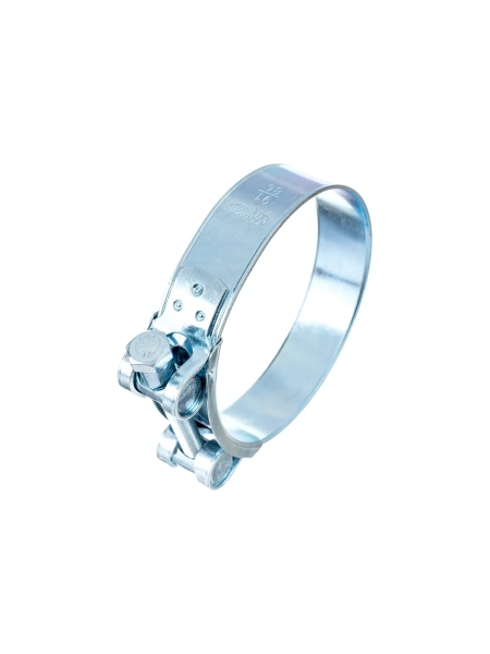 Силовой хомут Nord-Yada Д: 86-91 мм, Ш: 24 мм, Т: 1.5 мм, болт: М8х70, оцинкованная сталь 906002