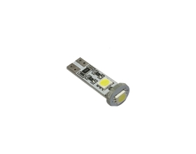 Светодиод Nord-Yada T10 BM 3SMD (size 5050) W5W (W2,1x9,5d) 12V белый 30lm 1.6W (с резистором) (2 шт в 1 упаковке) 902703