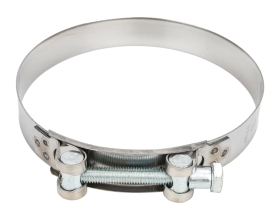 Силовой хомут Nord-Yada Д: 150-162 мм, Ш: 26 мм, Т: 1,0 мм, болт: М10х105, нерж. сталь 903017