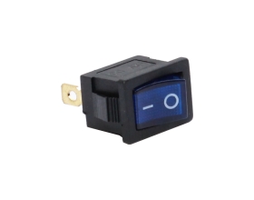 Клавиша Nord-Yada 12V 15А Mini синяя с подсветкой (3контакта) ON-OFF (2шт в упаковке) 905442