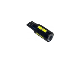 Светодиод Nord-Yada T10 10SMD (size 5630) 12V с увеличивающей линзой W2,1x9,5d белый (2шт в 1 уп.) 903862