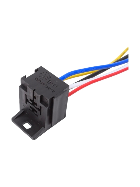 Колодка под реле Nord-Yada 5 контактов с проводами, пластик (3334485008) для а/м ВАЗ, ГАЗ, УАЗ  904684