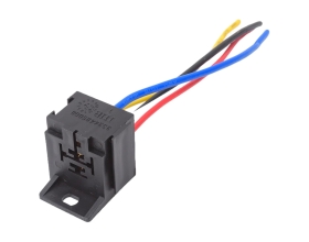 Колодка под реле Nord-Yada 5 контактов с проводами, пластик (3334485008) для а/м ВАЗ, ГАЗ, УАЗ  904684