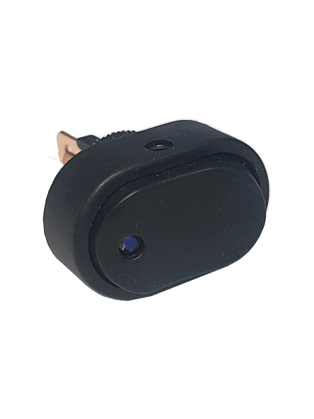 Овальная клавиша Nord-Yada 12V 20А с синей LED подсветкой (3контакта) ON-OFF (2шт в упаковке) 905933