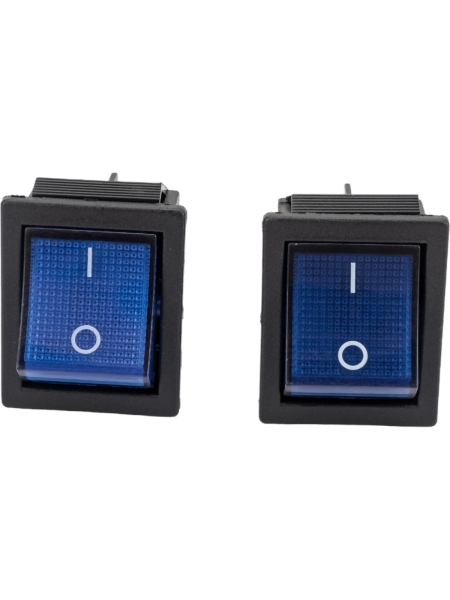 Клавиша Nord-Yada 250V 16А синяя с подсветкой (4контакта) ON-OFF (2шт в упаковке) 905461