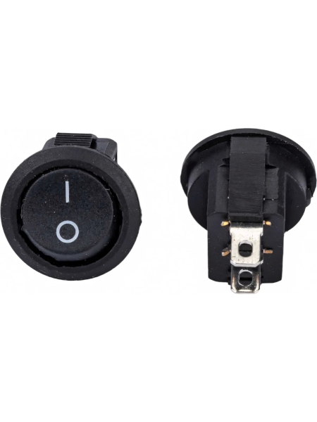 Клавиша Nord-Yada 250V 3А круглая Micro черная (2конт.) ON-OFF (2шт в упаковке) 905482