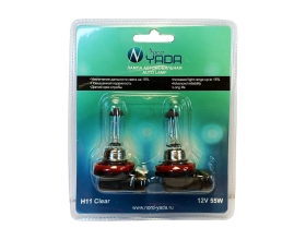 Лампа Nord-Yada H11 12V 55W CLEAR 2шт, блистер 900240