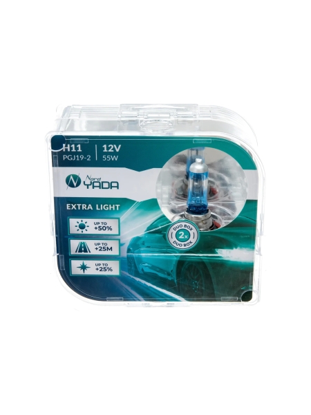 Лампа Nord-Yada H11 12V 55W EXTRA LIGHT +50 % Plastic case, 2шт 907367