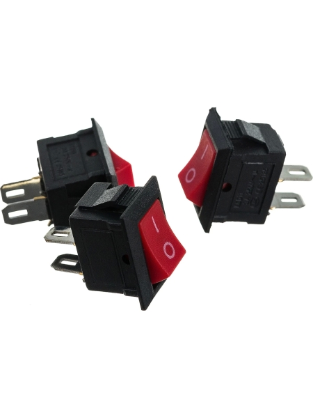 Клавиша Nord-Yada 250V 3А Micro красная (2контакта) ON-OFF (2шт в упаковке) 905464