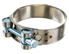 Силовой хомут Nord-Yada Д: 27-29 мм, Ш: 18 мм, Т: 0,6 мм, болт: М5х40, оцинкованная сталь 905986