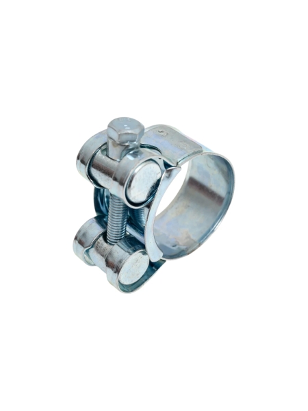 Силовой хомут Nord-Yada Д: 27-29 мм, Ш: 18 мм, Т: 0,6 мм, болт: М5х40, оцинкованная сталь 905986