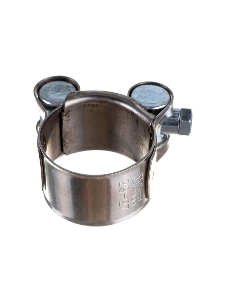 Силовой хомут Nord-Yada Д: 27-29 мм, Ш: 18 мм, Т: 0,6 мм, болт: М5х40, нерж. сталь 902877