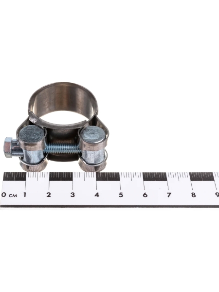 Силовой хомут Nord-Yada Д: 27-29 мм, Ш: 18 мм, Т: 0,6 мм, болт: М5х40, нерж. сталь 902877