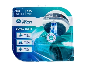 Лампа Nord-Yada H8 12V 35W EXTRA LIGHT +50 % Plastic case - 2шт 907366