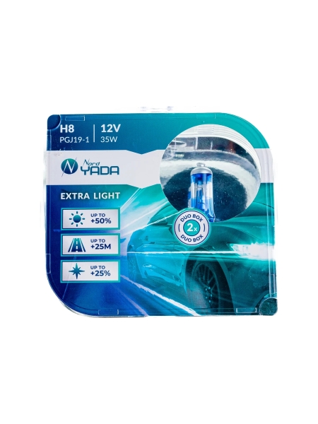 Лампа Nord-Yada H8 12V 35W EXTRA LIGHT +50 % Plastic case - 2шт 907366