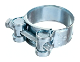 Силовой хомут Nord-Yada Д: 40-43 мм, Ш: 20 мм, Т: 0,8 мм, болт: М6х50, оцинкованная сталь 905990