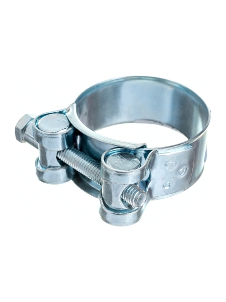 Силовой хомут Nord-Yada Д: 40-43 мм, Ш: 20 мм, Т: 0,8 мм, болт: М6х50, оцинкованная сталь 905990