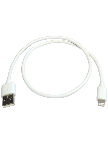 Кабель для зарядки Nord-Yada iPhone USB-Lightning 2А 0,5м белый (TPE) 908933