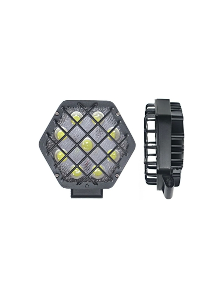 Фара рабочего света Nord-Yada 27Вт шестиугольная с решеткой 9 диодов 138х124х53 907678