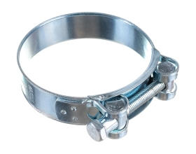 Силовой хомут Nord-Yada Д: 80-85 мм, Ш: 24 мм, Т: 1.5 мм, болт: М8х70, оцинкованная сталь 906001