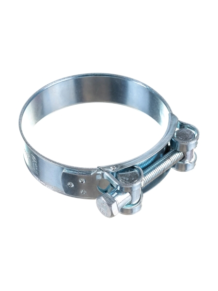 Силовой хомут Nord-Yada Д: 80-85 мм, Ш: 24 мм, Т: 1.5 мм, болт: М8х70, оцинкованная сталь 906001