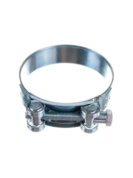 Силовой хомут Nord-Yada Д: 80-85 мм, Ш: 24 мм, Т: 1.5 мм, болт: М8х70, оцинкованная сталь 906001