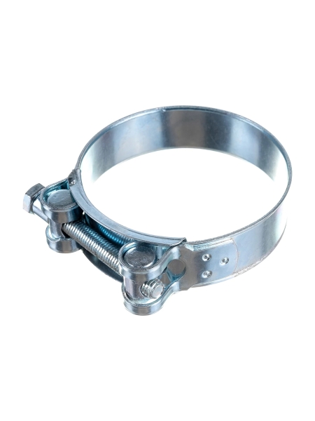 Силовой хомут Nord-Yada Д: 80-85 мм, Ш: 24 мм, Т: 1.5 мм, болт: М8х70, оцинкованная сталь 906001