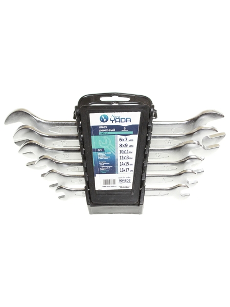 Набор рожковых ключей Nord-Yada 6 предметов 6x7, 8x9, 10x11, 12x13, 14x15, 16x17 мм холдер TM Nord YADA 904803