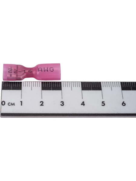 Полностью изолированная термоусаживаемая клемма "мама" Nord-Yada 6.3мм 0.5-1.5кв. мм (красная) 906342