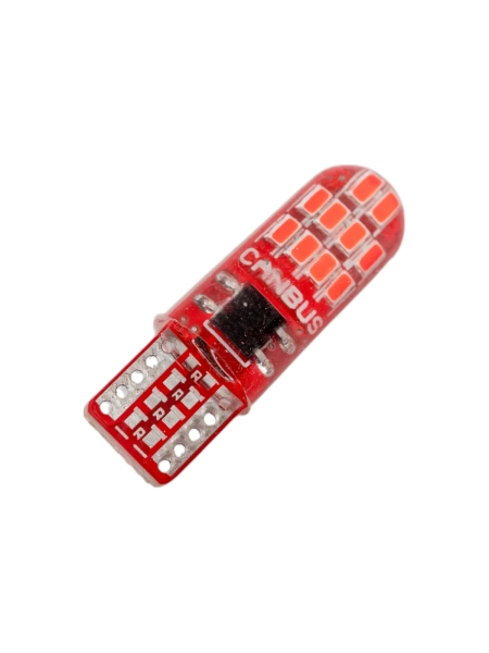 Светодиод Nord-Yada 12 В, T10, W5W, 20x3014SMD, c обманкой, красный 2 шт 908828