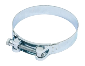 Силовой хомут Nord-Yada Д: 122-130 мм, Ш: 24 мм, Т: 1,5 мм, болт: М8х75, оцинкованная сталь 906007