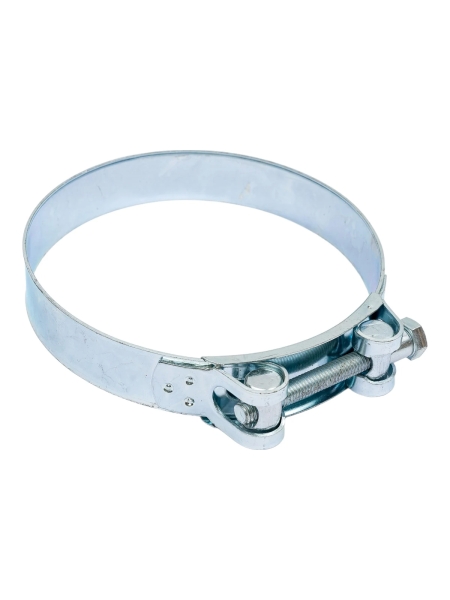 Силовой хомут Nord-Yada Д: 122-130 мм, Ш: 24 мм, Т: 1,5 мм, болт: М8х75, оцинкованная сталь 906007
