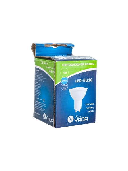Светодиодная лампа Nord-Yada GU10 7W MR16 220V 2700K 904569