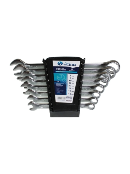 Набор комбинированных ключей Nord-Yada 8 пр: 8, 9, 10, 12, 13, 14, 17, 19 мм холдер TM Nord YADA 904798
