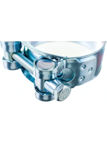 Силовой хомут Nord-Yada Д: 48-51 мм, Ш: 22 мм, Т: 1,2 мм, болт: М6х55, оцинкованная сталь 905993