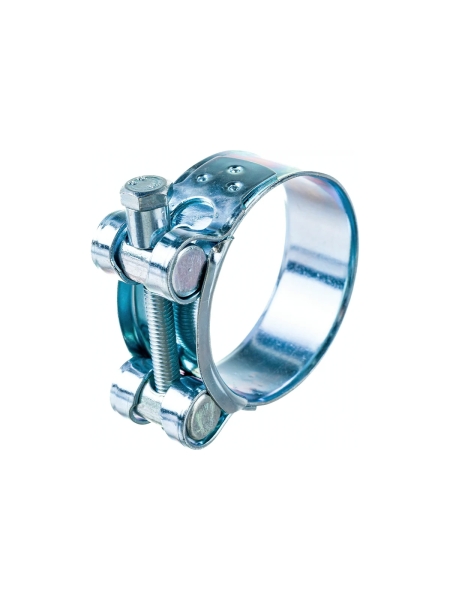 Силовой хомут Nord-Yada Д: 48-51 мм, Ш: 22 мм, Т: 1,2 мм, болт: М6х55, оцинкованная сталь 905993