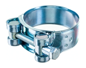 Силовой хомут Nord-Yada Д: 48-51 мм, Ш: 22 мм, Т: 1,2 мм, болт: М6х55, оцинкованная сталь 905993