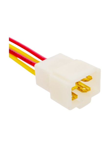 Колодка соединительная Nord-Yada 4х конт. 6,3 мм (папа) с проводами 905061