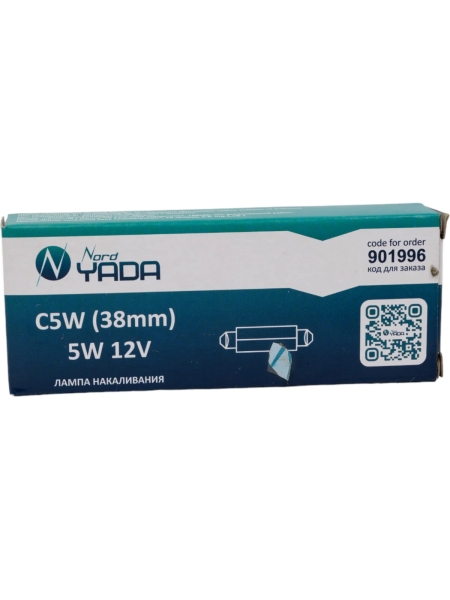 Лампа Nord-Yada C5W 12V 38mm SV8.5 салон.подс.ном.знака 901996