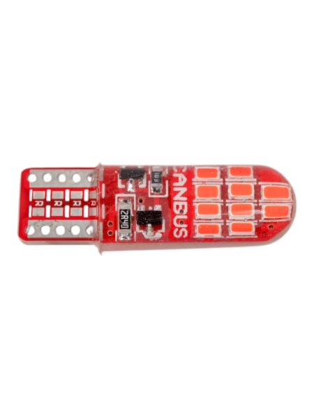 Светодиод Nord-Yada 12 В, T10, W5W, 20x3014SMD, c обманкой, красный 2 шт 908828