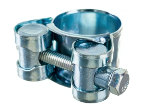 Силовой хомут Nord-Yada Д: 20-22 мм, Ш: 18 мм, Т: 0,6 мм, болт: М5х40, оцинкованная сталь 905983