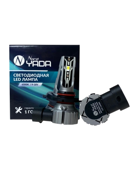 Светодиодная лампа головного света Nord-Yada Н10 9-18V 6500К 4000lm Е2 TM (2шт в 1уп.) 909122