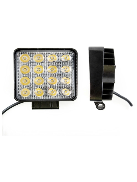 Фара рабочего света Nord-Yada 48Вт квадрат 16 диодов дальний 106х106х47 907372