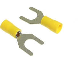 Изолированная вилочная клемма Nord-Yada 4.3мм 4-6кв.мм (желтая) 906347