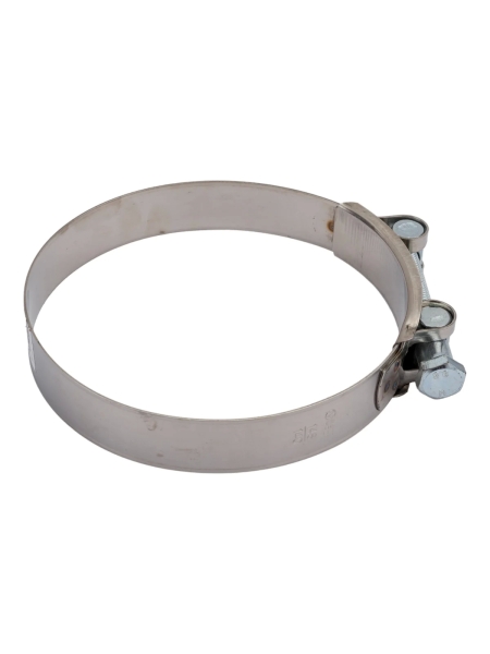 Силовой хомут Nord-Yada Д: 140-148 мм, Ш: 26 мм, Т: 1,0 мм, болт: М10х85, нерж. сталь 907045