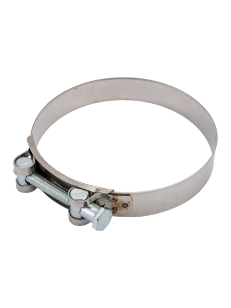 Силовой хомут Nord-Yada Д: 140-148 мм, Ш: 26 мм, Т: 1,0 мм, болт: М10х85, нерж. сталь 907045