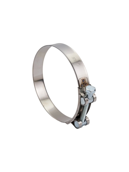 Силовой хомут Nord-Yada Д: 140-148 мм, Ш: 26 мм, Т: 1,0 мм, болт: М10х85, нерж. сталь 907045