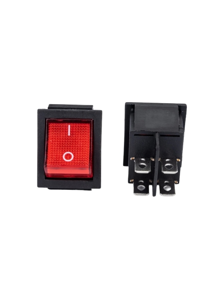 Клавиша Nord-Yada 250V 16А красная с подсветкой (4контакта) ON-OFF (2шт в упаковке) 905460