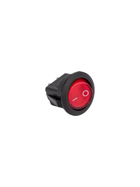 Круглая клавиша Nord-Yada 250V 6А красная (2контакта) ON-OFF (2шт в упаковке) 905483